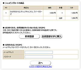 お客様情報の入力